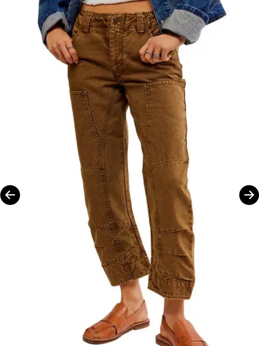 Free People We The Free Y2K Utility Pants Brown Size 12
